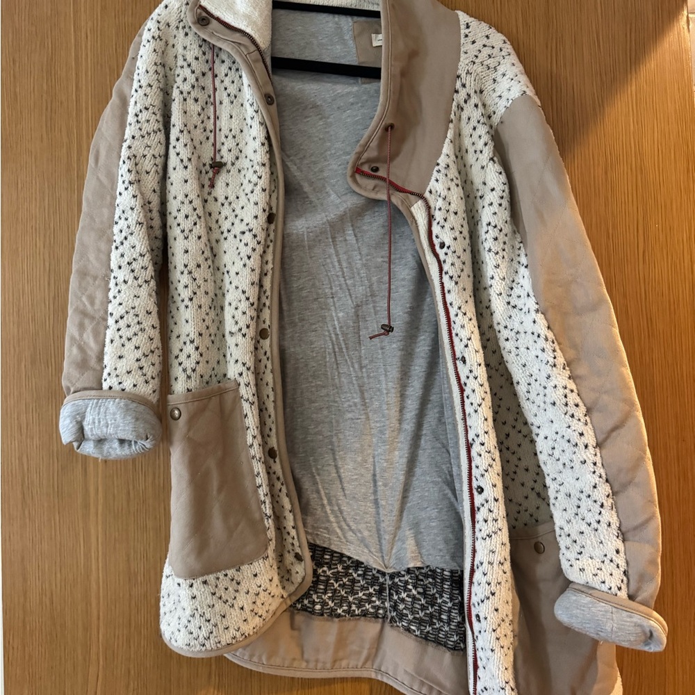 Cozy Cream and Tan Teddy Jacket